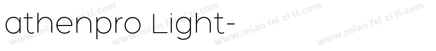athenpro Light字体转换